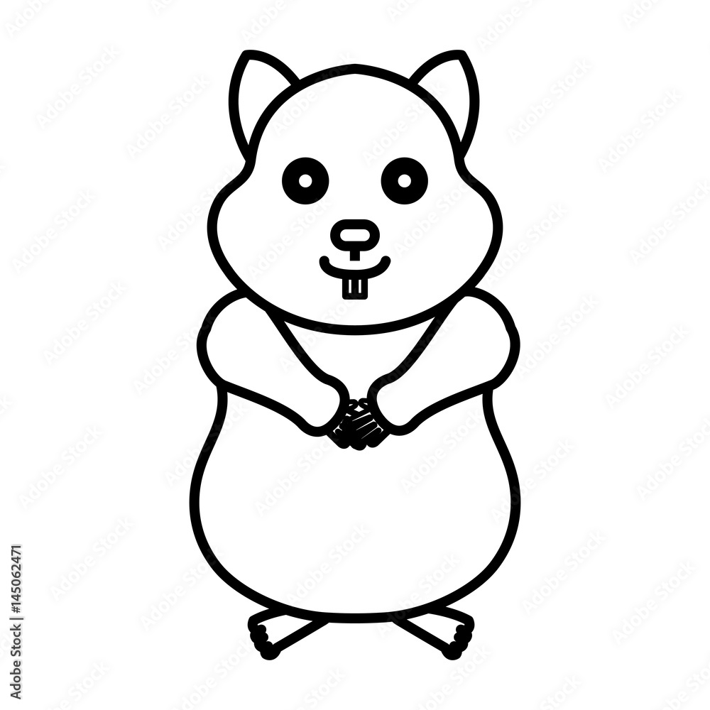 Fototapeta premium cute hamster mascot icon vector illustration design