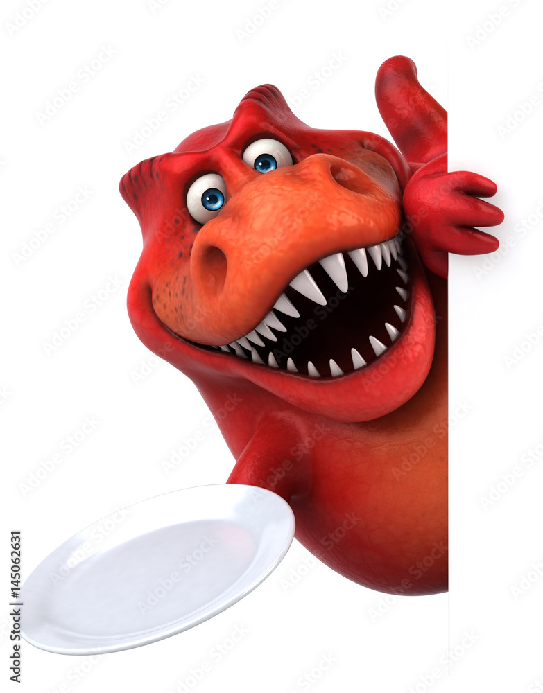 Fun dinosaur - 3D Illustration Fun dinosaur - 3D Illustration