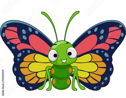 Colorful Butterfly Mascot