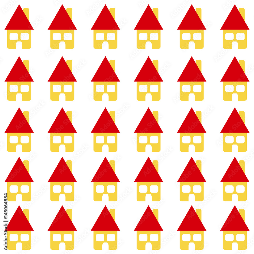 Home with red roof on white background. Housing. Home with red roof on white background. Housing.