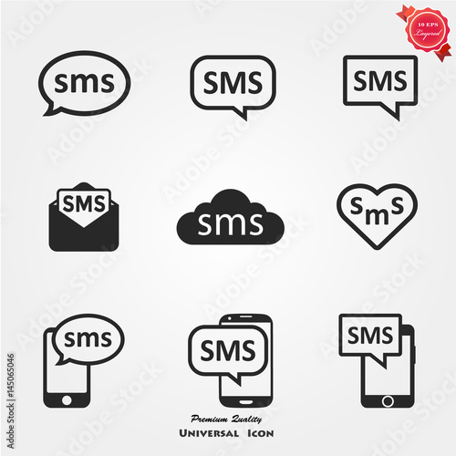 sms vector icon photo