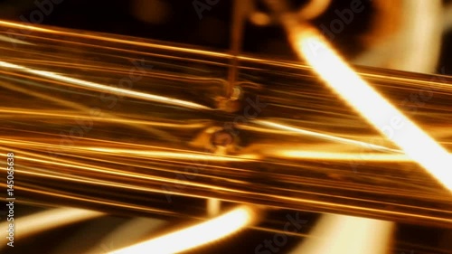 Light Bulb In Macro On Black Background