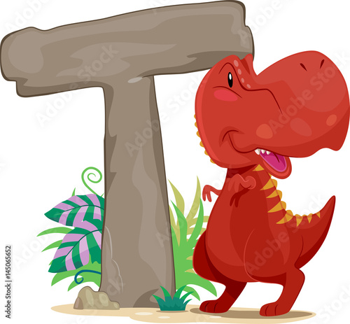 Dino Letter Tyrannosaurus Rex