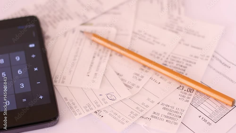 Receipts, utility bills, and other expense. Tracking of the expenses Receipts, utility bills, and other expense. Tracking of the expenses