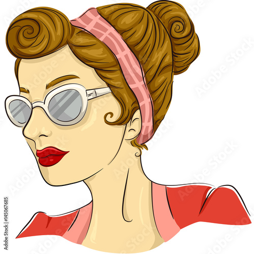 Girl 50s Vintage Fashion Ac...