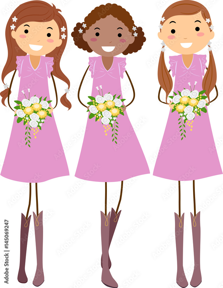 Stickman Girls Bridesmaids Rustic Wedding Stickman Girls Bridesmaids Rustic Wedding