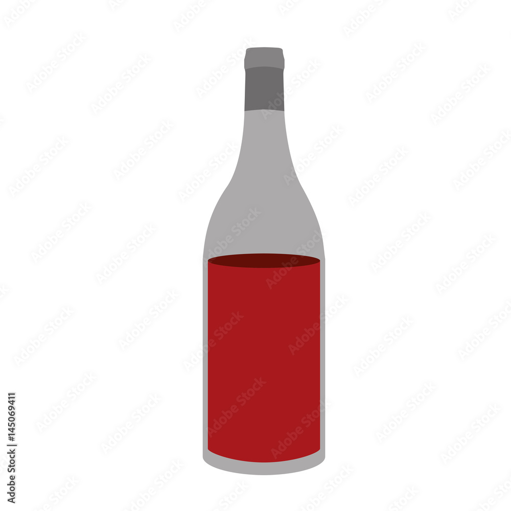 colorful silhouette with bottle of red wine without label vector illustration colorful silhouette with bottle of red wine without label vector illustration