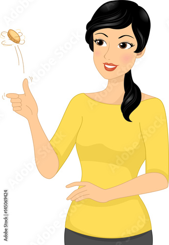 Girl Flip Coin Chances