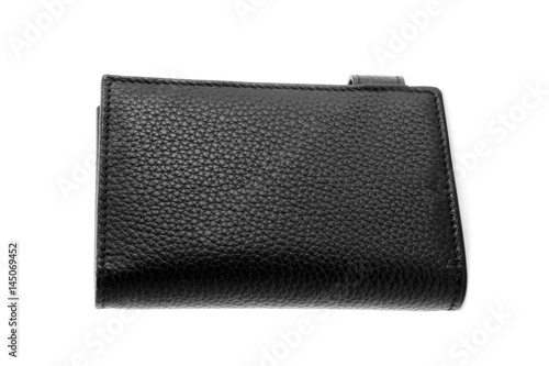 Black wallet isolated on white background