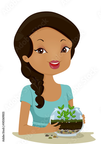 Girl Plants Terrarium