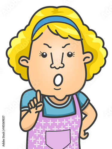 Girl Mom Discipline Finger Wag