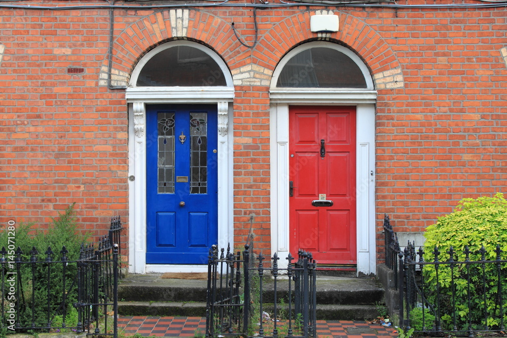 Naklejka premium Georgian doors in Dublin, Ireland