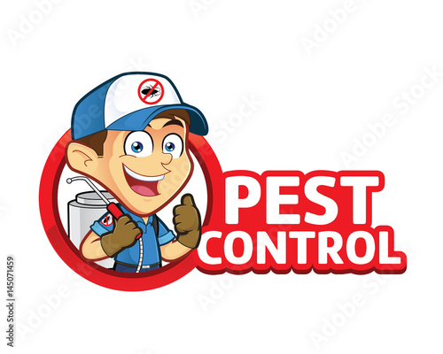 Exterminator or pest control with logo