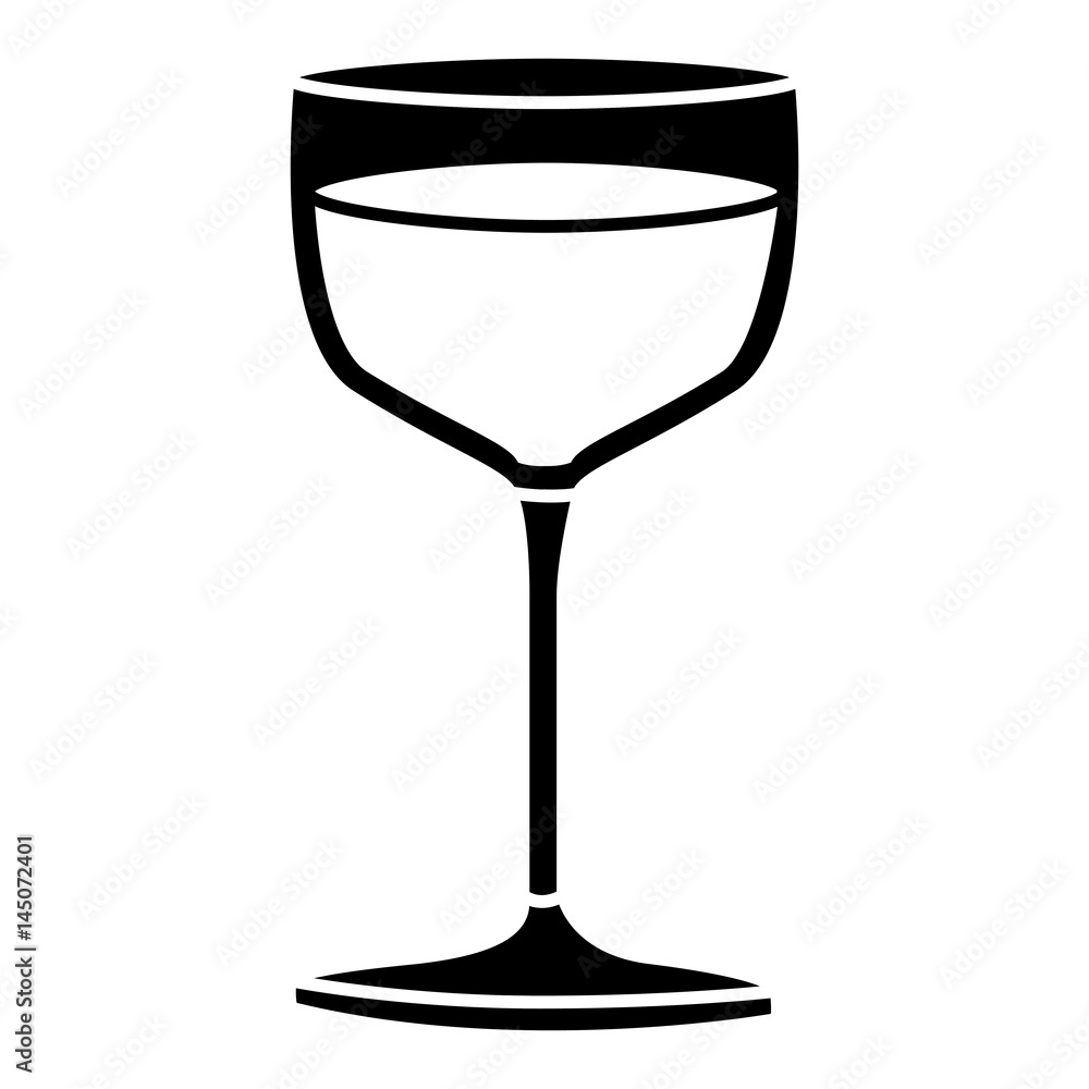 black silhouette of glass cup in closeup vector illustration black silhouette of glass cup in closeup vector illustration