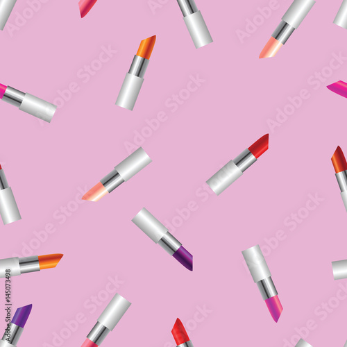 Seamless texture of lipstick, vector illustration