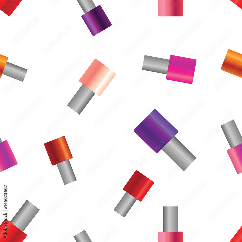 Obraz premium Seamless texture pattern nail polish banks, vector illustration
