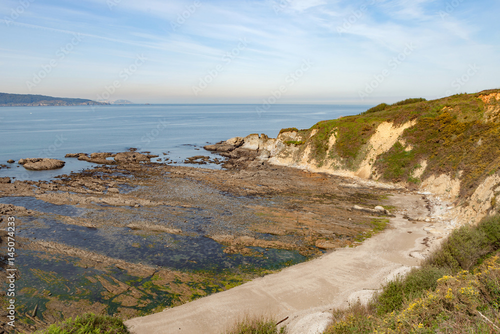 Low tide on beach in Spain