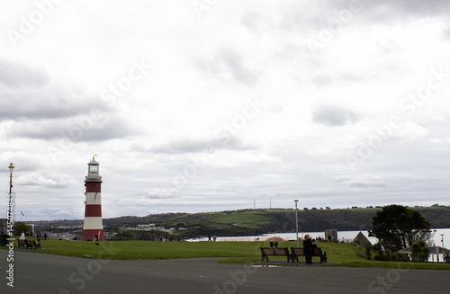Plymouth lighthouse, Smeatons Tower in Plymouth Hoe, England