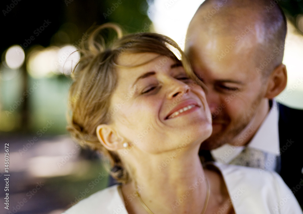 Close-up of happy romantic couple Close-up of happy romantic couple
