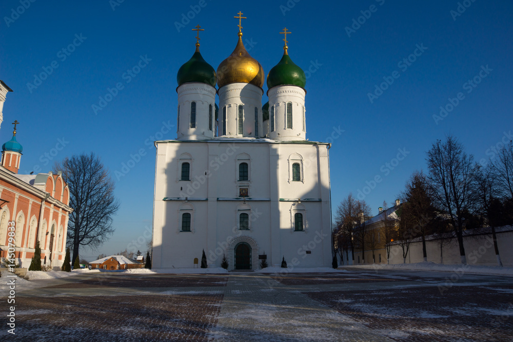 Uspensky Cathedral with domes in Kolomna