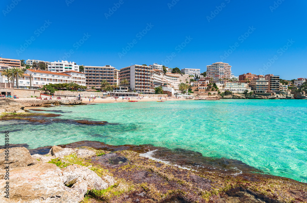 Mediterranean Sea Spain coast on Majorca beach of Cala Major, Balearic Islands