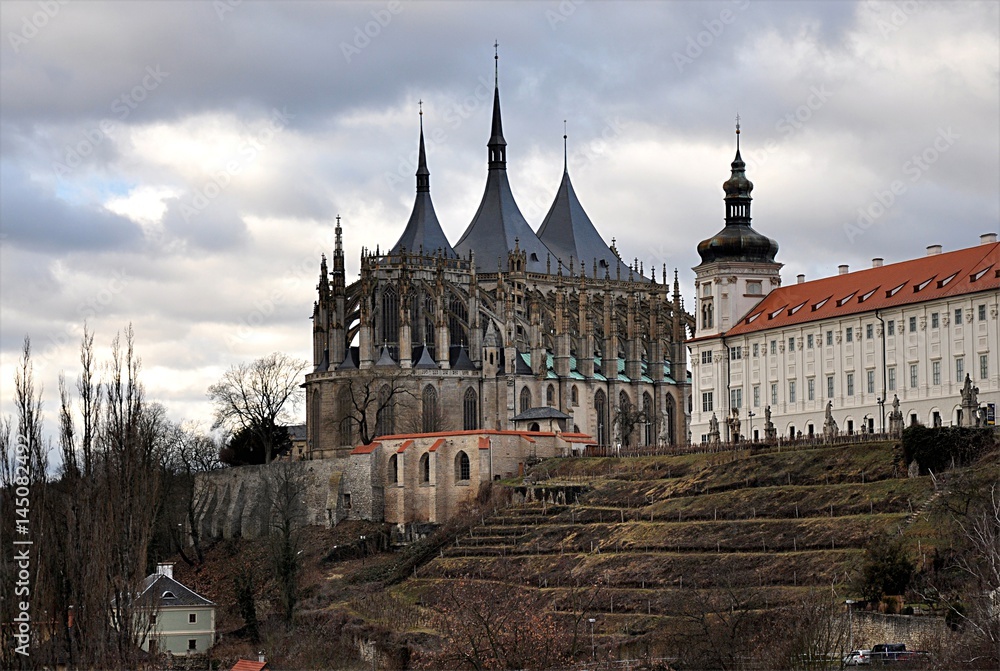 old cathedral,city Kutna Hora,Czech republic,Europe