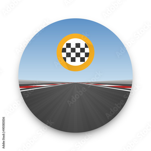 Track road to infinity, Road vector highway, Vector illustration, speedway background.