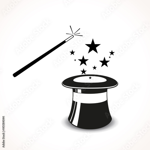 magic hat with wand