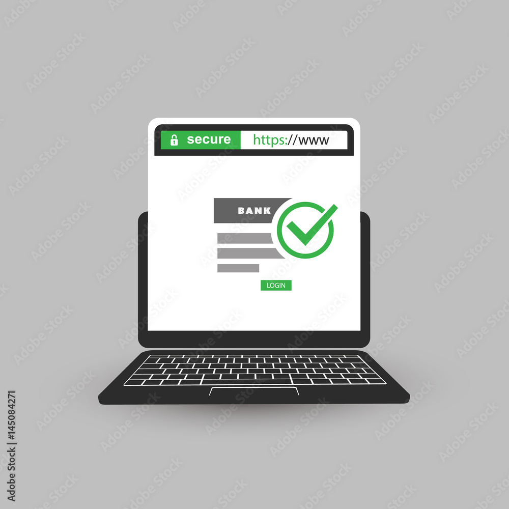 HTTPS Protocol - Safe and Secure Browsing, Online Banking on Mobile Computer HTTPS Protocol - Safe and Secure Browsing, Online Banking on Mobile Computer