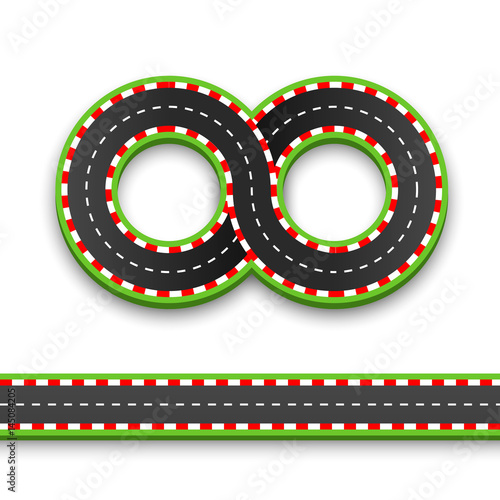 Track road infinity, Road vector highway, Vector illustration, speedway background.