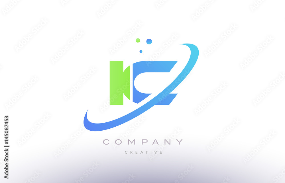 ic i c alphabet green blue swoosh letter logo icon design ic i c alphabet green blue swoosh letter logo icon design
