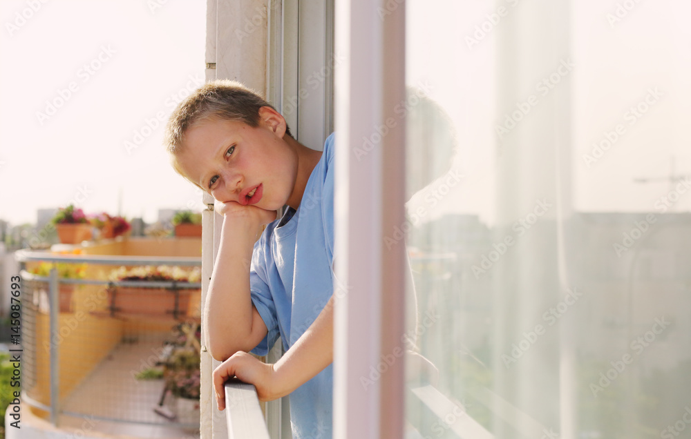 Portrait of cute 9 years old autictic boy Portrait of cute 9 years old autictic boy