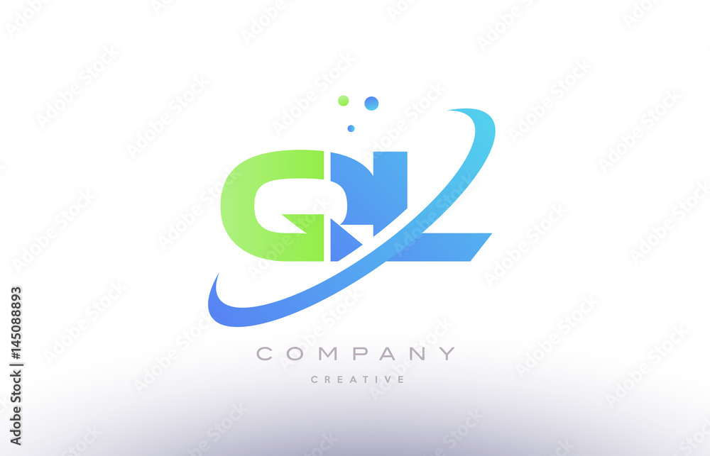 ql q l alphabet green blue swoosh letter logo icon design ql q l alphabet green blue swoosh letter logo icon design