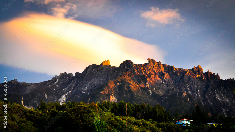 Mt. Kinabalu at sunrise, Masilau, Kundasang, Kota Kinabalu