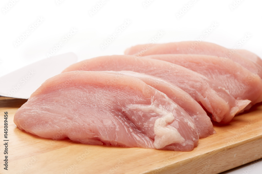 Raw turkey meat fillet.