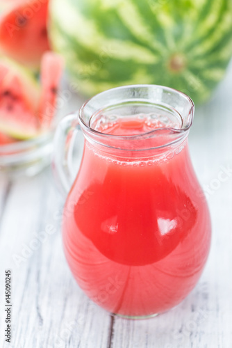 Wallpaper Mural Wooden table with Watermelon Smoothie (selective focus) Torontodigital.ca