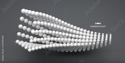 3d abstract spheres composition. Vector illustration. Futuristic Technology Style. Can be used for presentations and design.