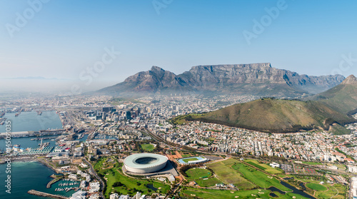 Cape Town (aerial view from a helicopter) photo