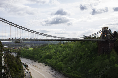 Clifton Suspension Bridge spanning the Avon Gorge and River Avon designed by Brunel and completed in 1864 in Bristol, UK © sigitas1975