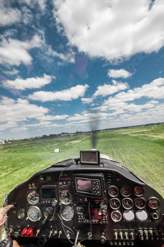 Light plane landing
