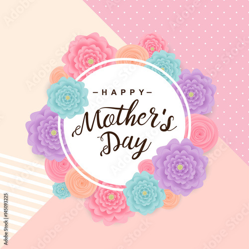 Happy mother's day background. Vector illustration.