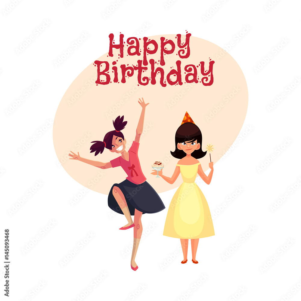 Happy birthday vector greeting card, poster, banner design with ...
