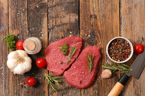 Photography raw beef