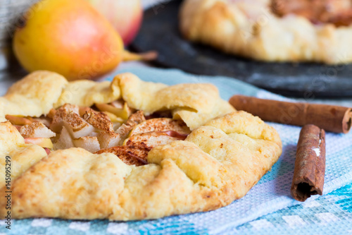 Galette with apples and pears photo