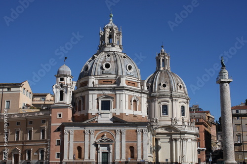 Churches and monuments of Rome Landscape. photo