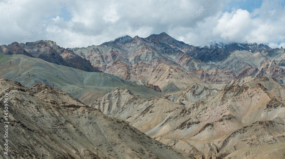 View of  Mountain Range Landscape, Leh Ladakh , India