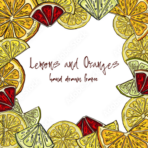 Square Frame with citrus slices