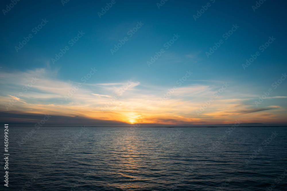Wonderful sunset over Baltic sea Wonderful sunset over Baltic sea