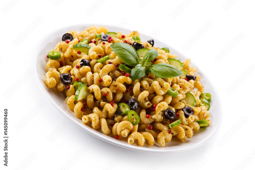Pasta with colorful vegetalbes Pasta with colorful vegetalbes