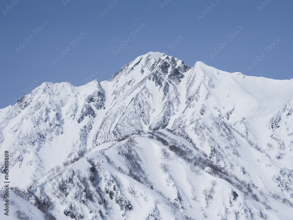 冬の五竜岳